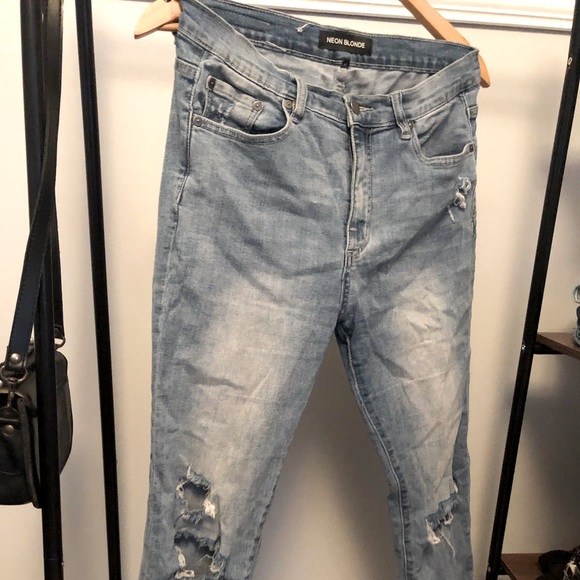 Neon Blonde distressed jeans - Picture 2 of 3